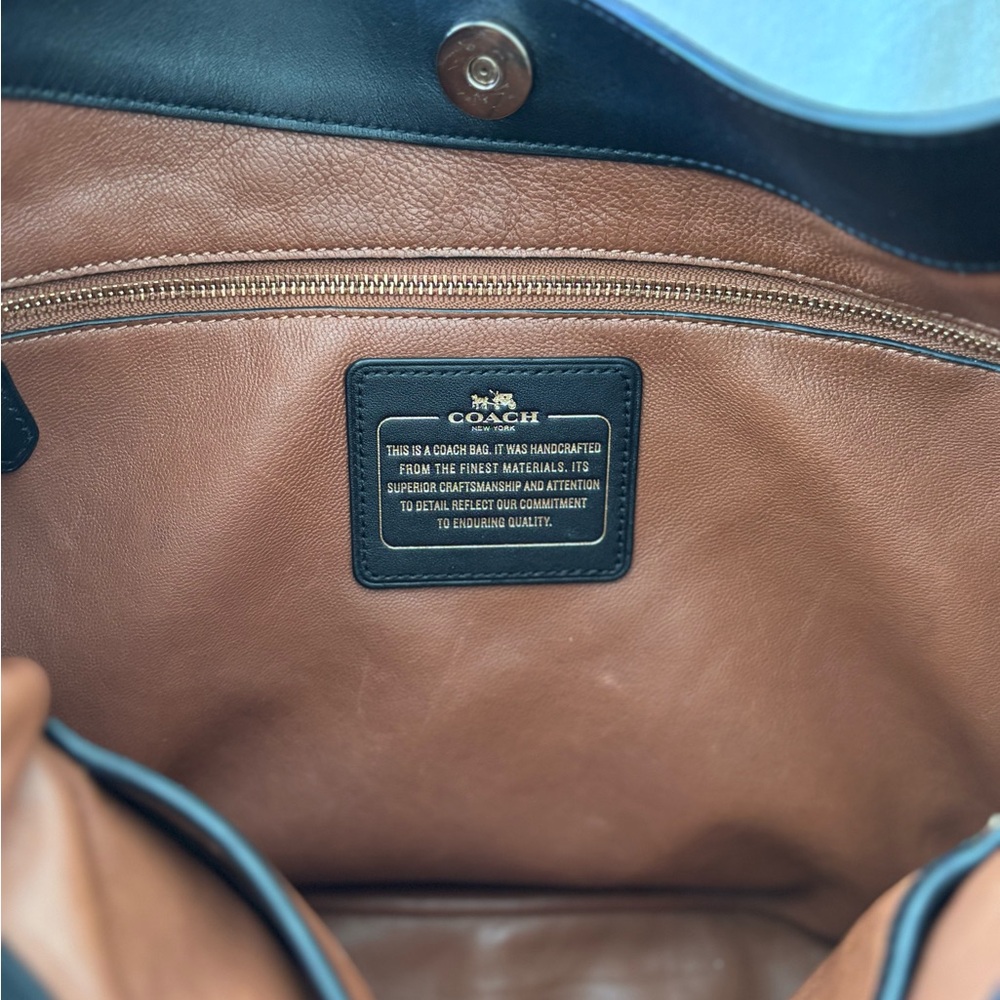 Coach Black Leather Shoulder Hobo Bag - Picture 10 of 11